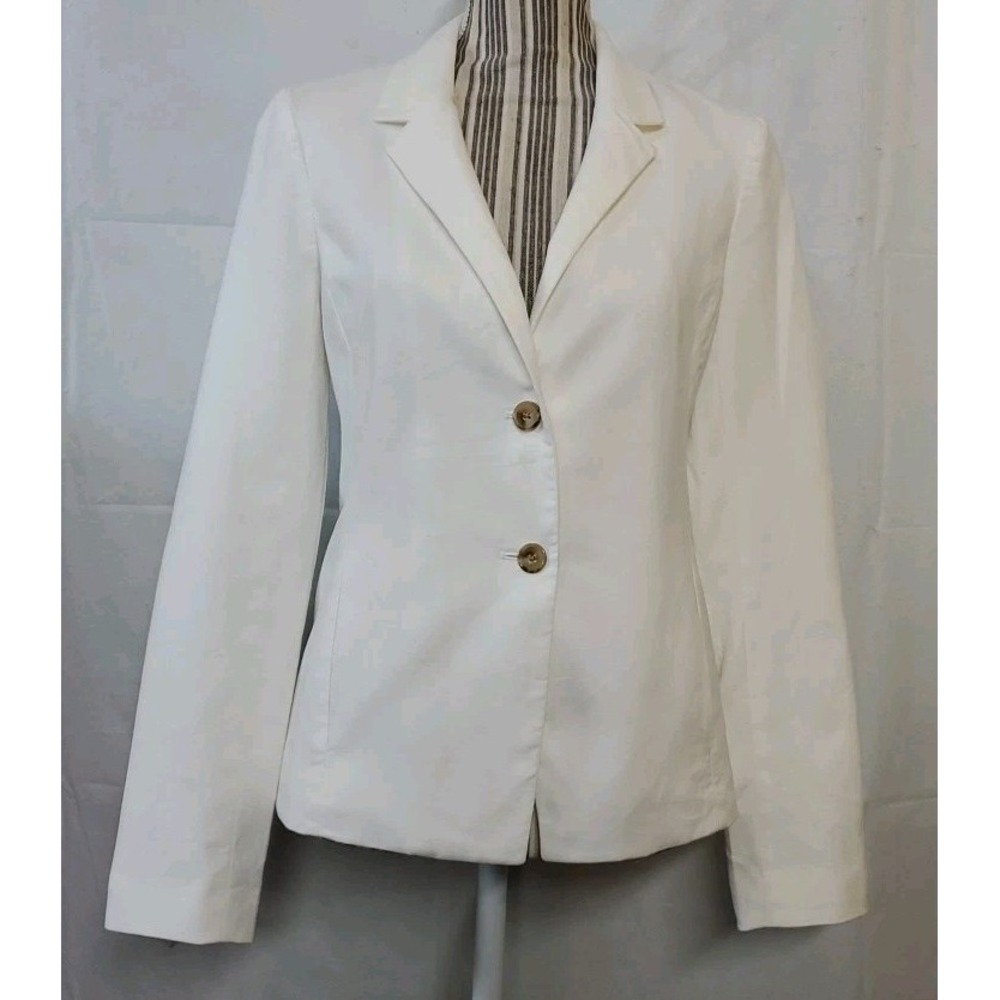 GAP Womens Sz 2 Cotton‎ Academia Preppy Career Shoulder Pads Y2k Blazer